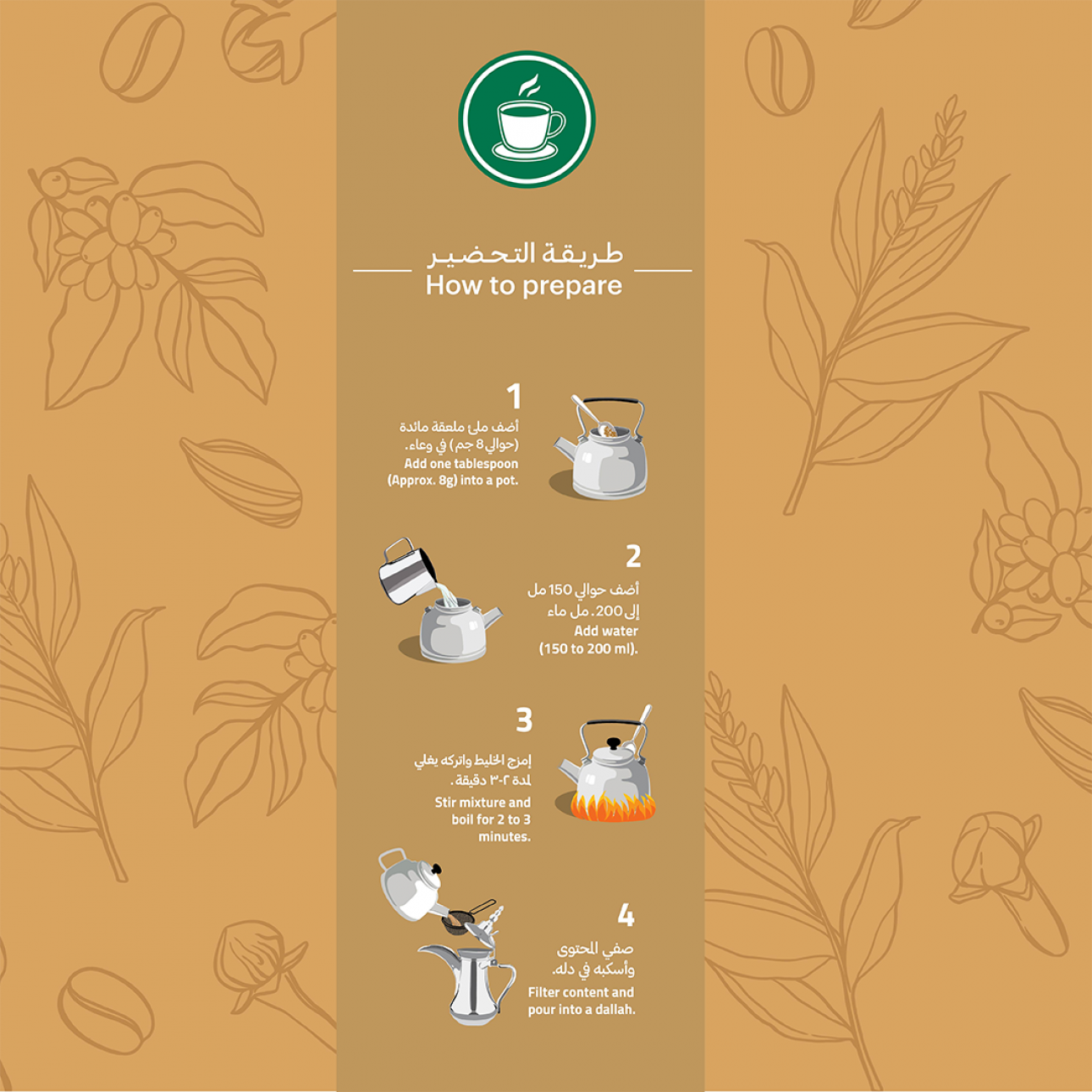Saudi Coffee with cardamom