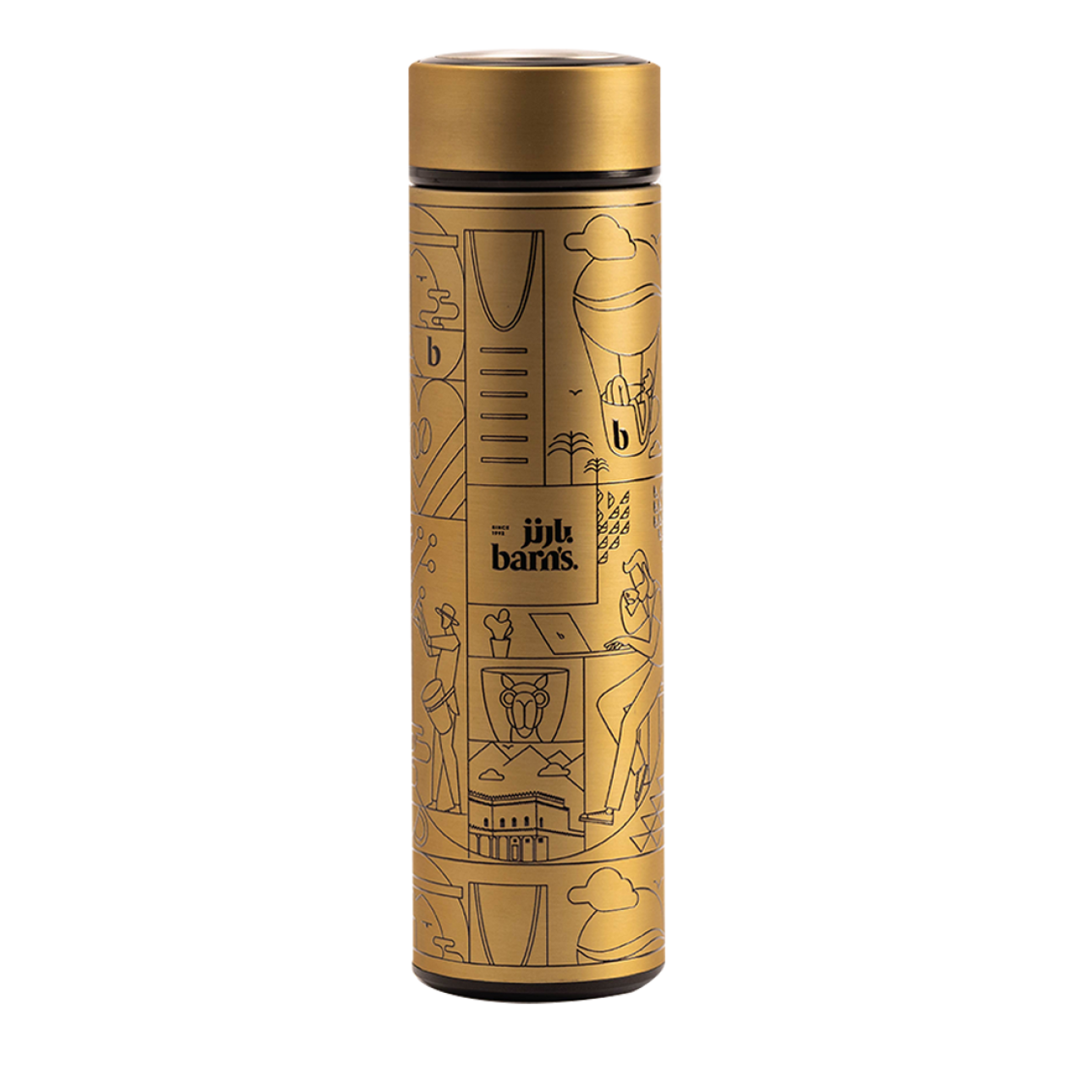 Twist Cap Matt Tumbler Gold 400ml